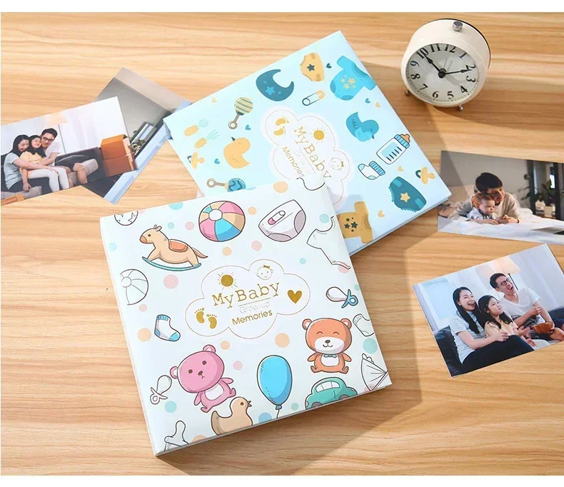 Baby Photo Album Growth Record Photo 6-inch Collection Writable 200pcs Photos Album Large Capacity Paper Core Bag Souvenir Album - Image 13