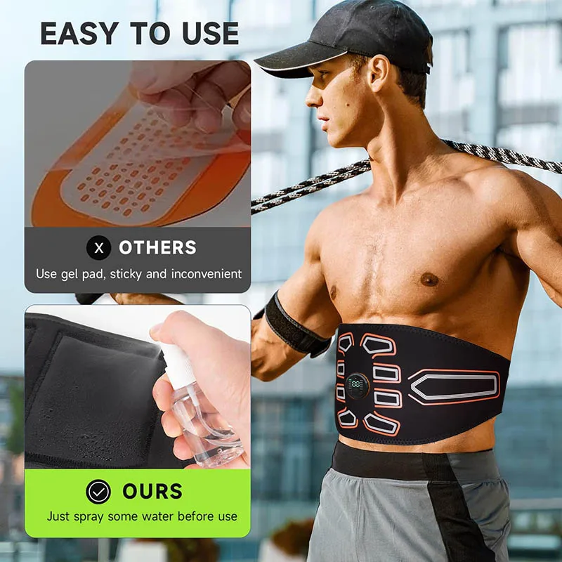 Smart Muscle Stimulator Abs Trainer Abdominal Toning Belt Waist Massager Body Slimming Weight Lose Home Gym Fitness Equiment - Image 2