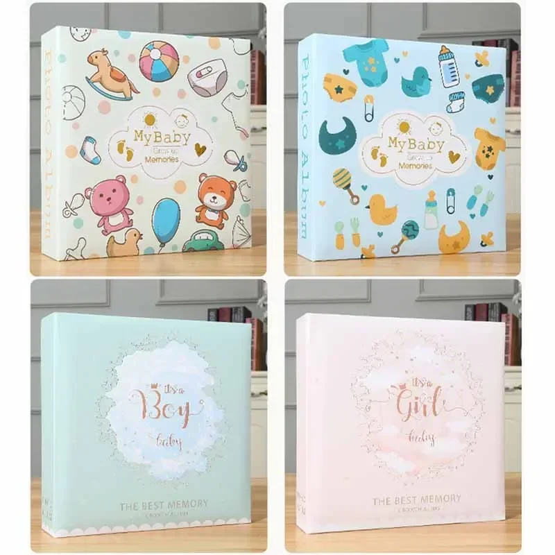 Baby Photo Album Growth Record Photo 6-inch Collection Writable 200pcs Photos Album Large Capacity Paper Core Bag Souvenir Album - Image 12