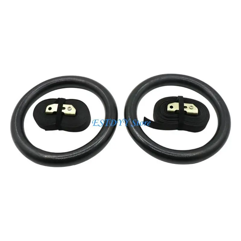 G6DE Gymnastic Rings Gym Rings for Kids Adults Pulls Up Gym Rings Trapeze Rod Equipment Home Exercise Rings with Strap - Image 8